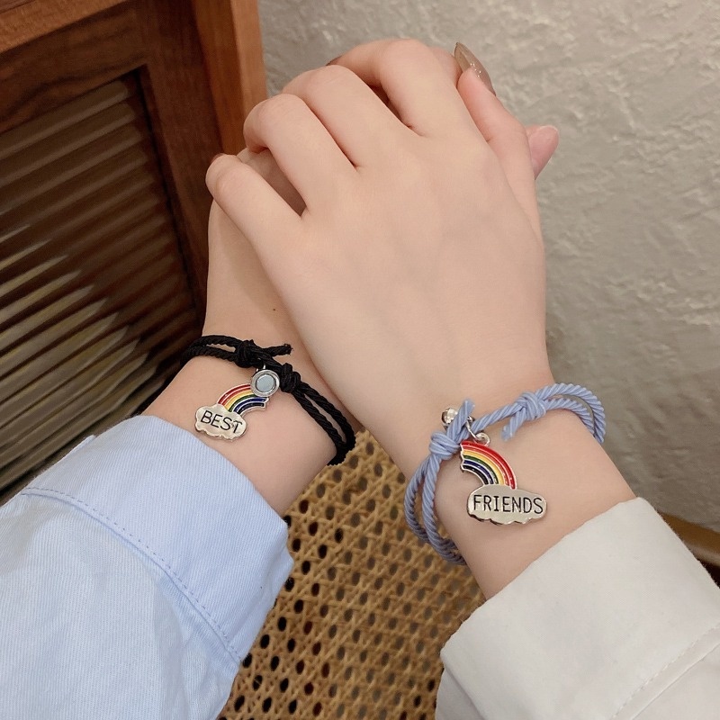 Gelang Couple Magnet Pelangi/Spaceman/Cinta Imut Mode Korea-6