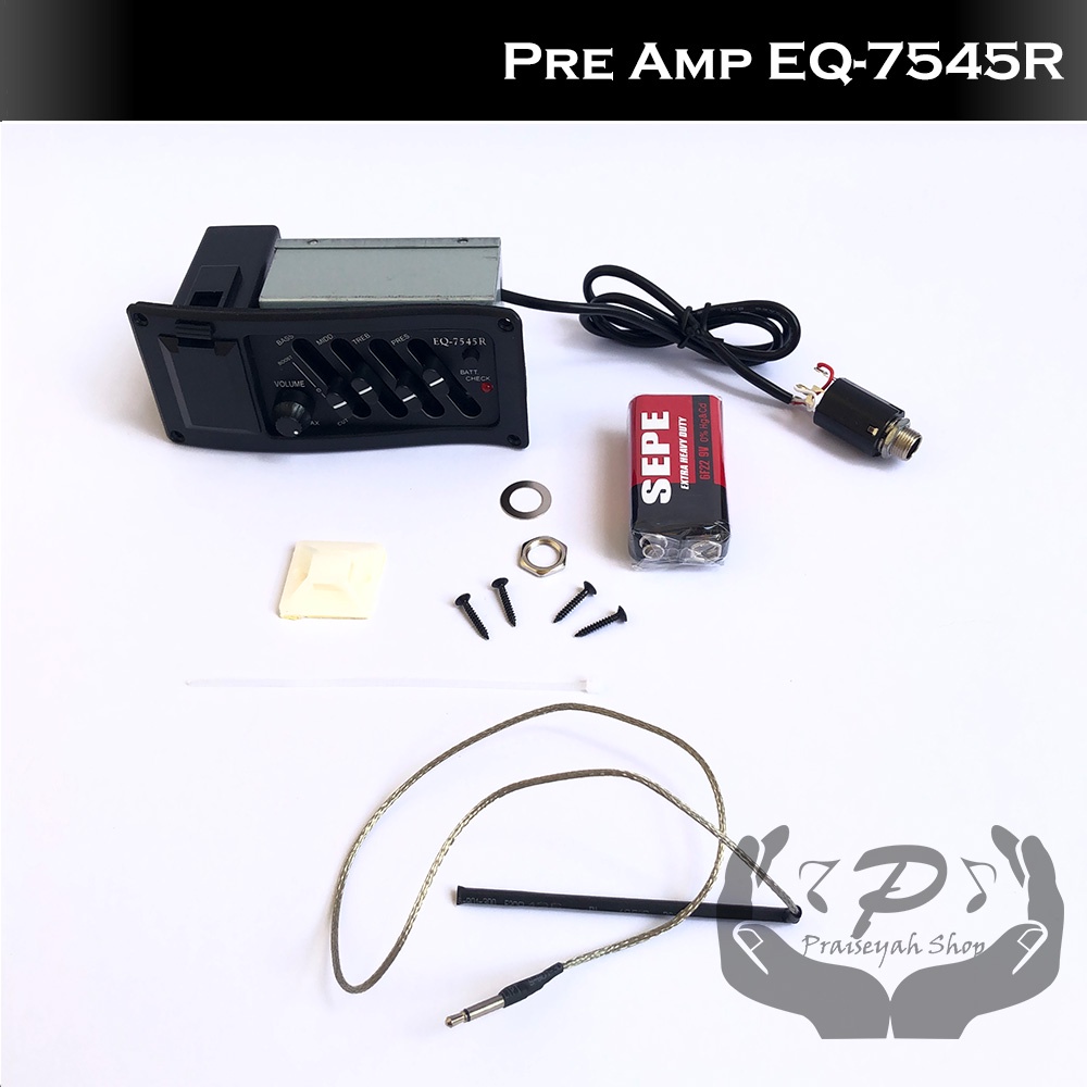 Pre Amp Equalizer Gitar Akustik EQ 7545 R Preamp EQ7545