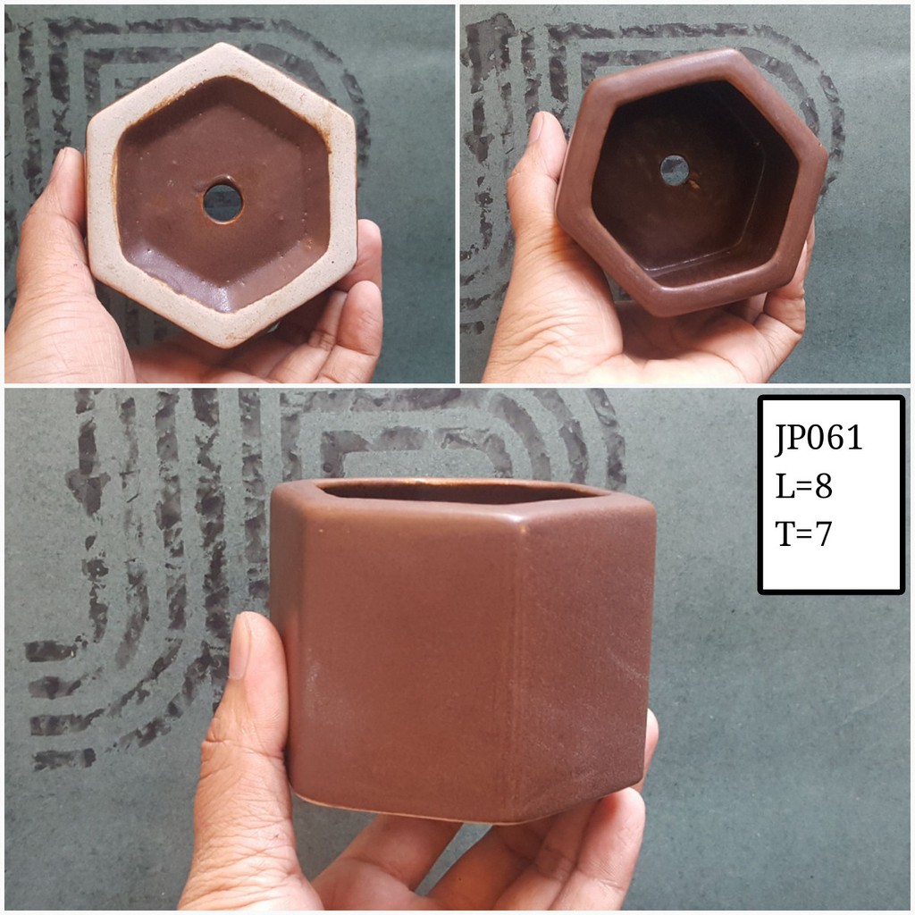Pot Keramik Segi 6 JP061