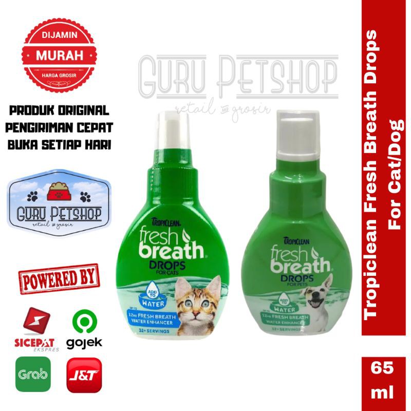 Tropiclean Fresh Breath Drops 65ml for Cat/Dog Penghilang Bau Mulut Anjing Kucing