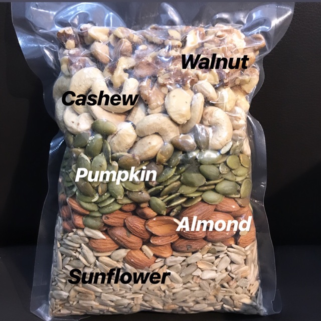 Roasted Mix Nut Seed 5in1 - 500gr / Panggang Kacang dan Biji 5in1 - 500gram