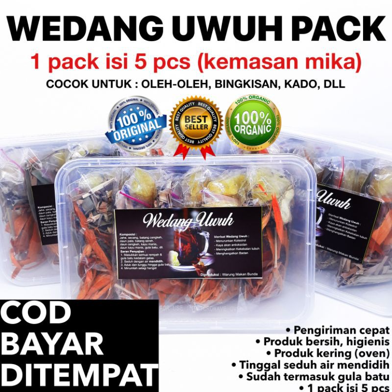 WEDANG UWUH REMPAH KOMPLIT(+ JAHE &amp; GULA BATU) PER-PACK ISI 5 PCS