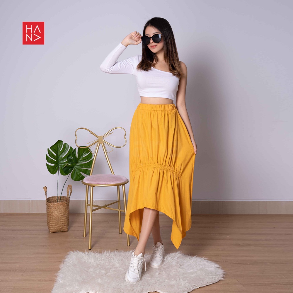 HanaFashion - Rexy Midi Skirt Rok Wanita Korean Look - SK034-6