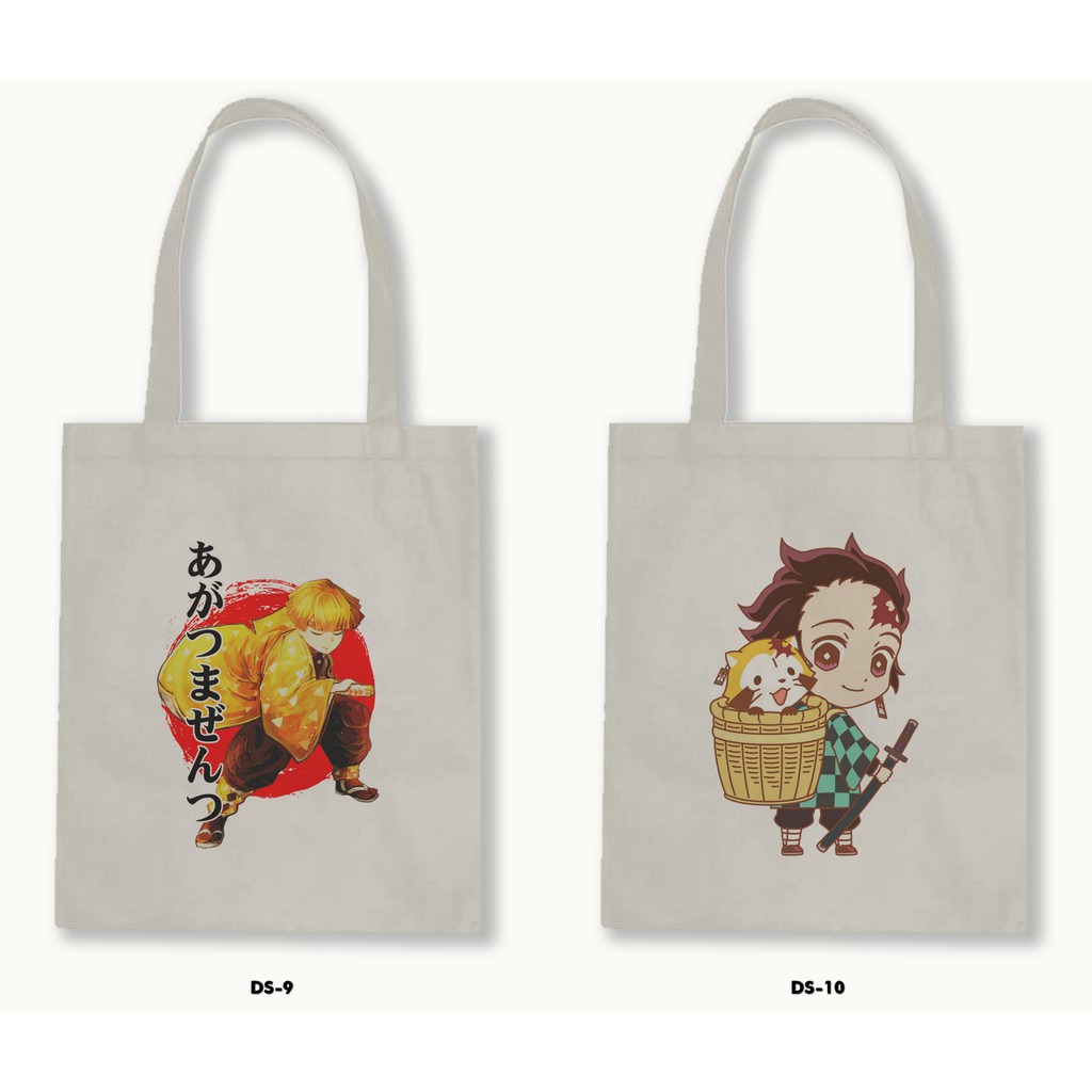 TOTE BAG BLACU - ANIME DEMON SLAYER