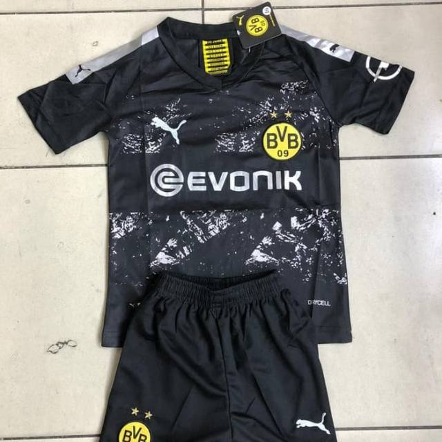 Setelan Jersey Baju  Bola  Anak Kids Dortmun Away 2021 