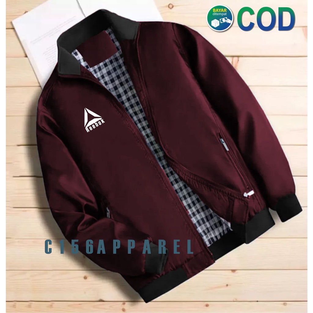 Jaket Semi Anti Air Musim Dingin Outdoor Indoor Premium REI-MARUN REBOK