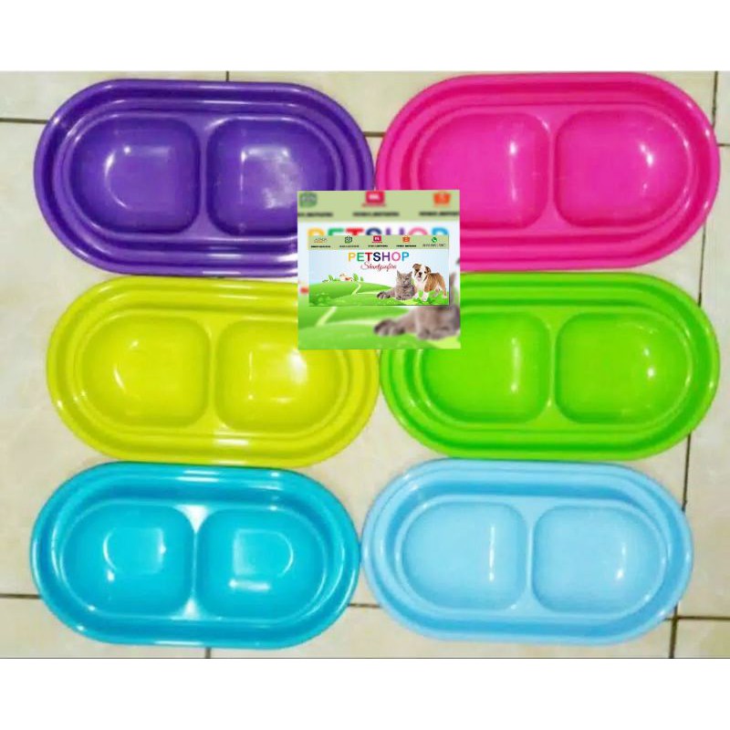 Tempat Makan TEBAL Kucing Anjing Kelinci Anti Semut Double Pet Dish