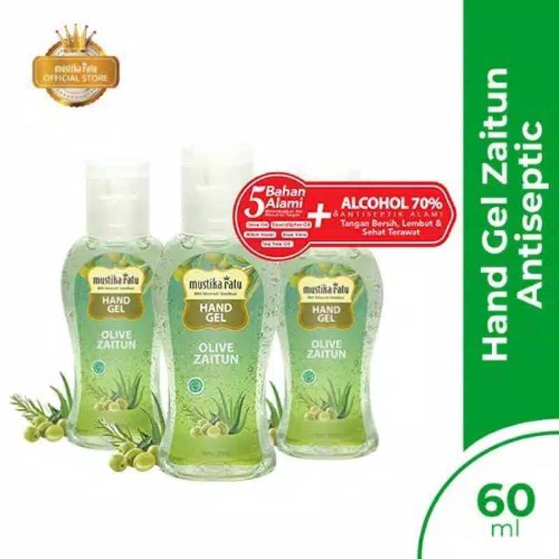 mustika ratu hand gel olive zaitun 60ml