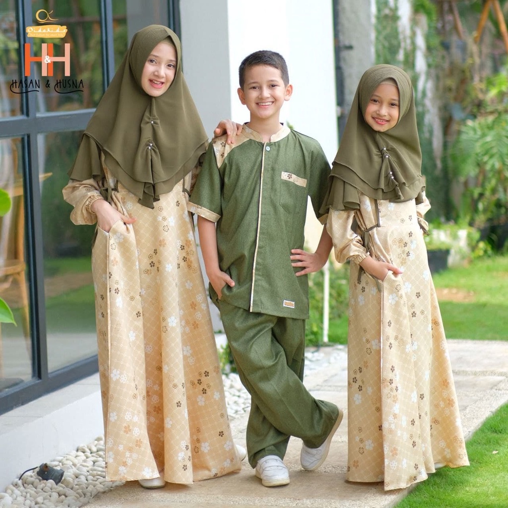 GAMIS HUSNA OIDOKIDS SARIMBIT KELUARGA|GAMIS ANAK|GAMIS ANAK MURAH|BAJU SARIMBIT KELUARGA|GAMIS OIDO