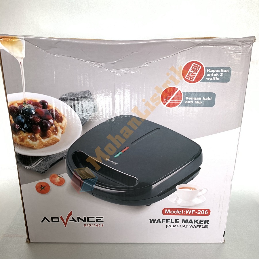 Pemanggang Roti Waffle 2 Lapis Advance WF-206 Waffle Maker WF 206 Pemanggang Cetakan Kue Roti Waffle Maker Toaster Ori