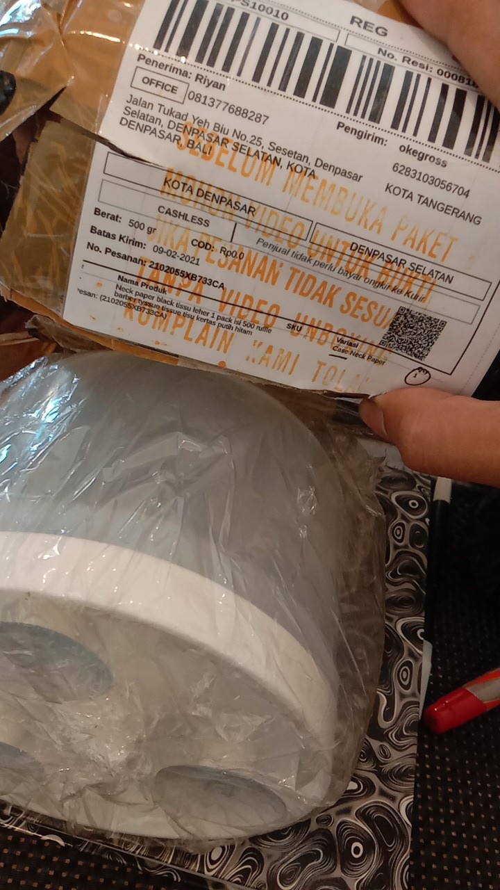 Neck Paper Black Tissu Leher 1 Pack Isi 500 Ruffle Barber Tyssue Tissue Tisu Kertas Putih Hitam