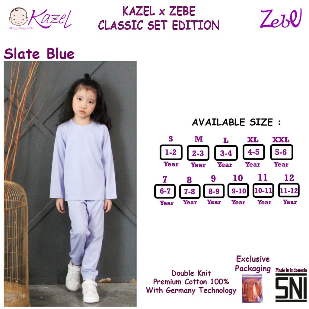 Kazel x Zebe Setelan PREMIUM Anak Classic Set 1-12 Tahun part 2 CBKS SO