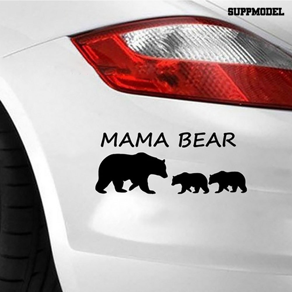 Stiker Tulisan Mama Bear Reflektif Untuk Dekorasi Mobil