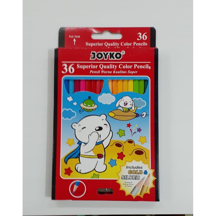 

PENSIL WARNA JOYKO 36 WARNA CP-36PB PANJANG | ATK