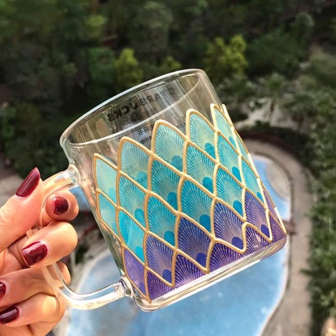 Mug Gelas - Original**1 Starbucks Mermaid Stereo Phnom Penh Skala Ikan Gelas Mug