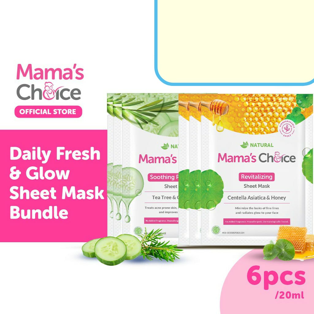 Mama's Choice Sheet Mask Soothing Protective &amp; Revitalizing Mask  - Masker Wajah By Lidyamomnbaby