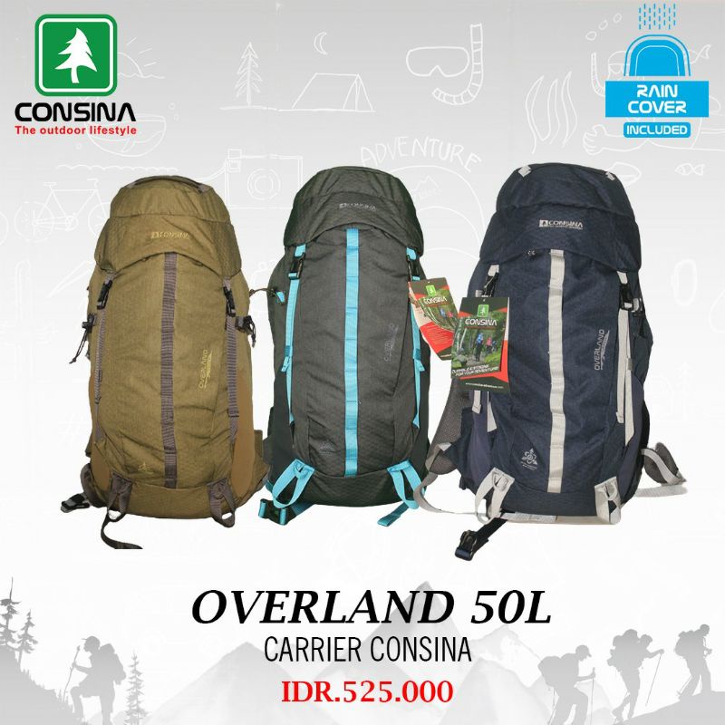CONSINA THE OVERLAND 50L | NOT CONSINA TARREBI | TAS GUNUNG CONSINA | KERIL CARRIER CONSINA | CONSIN