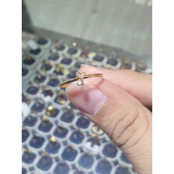 cincin simple love emas