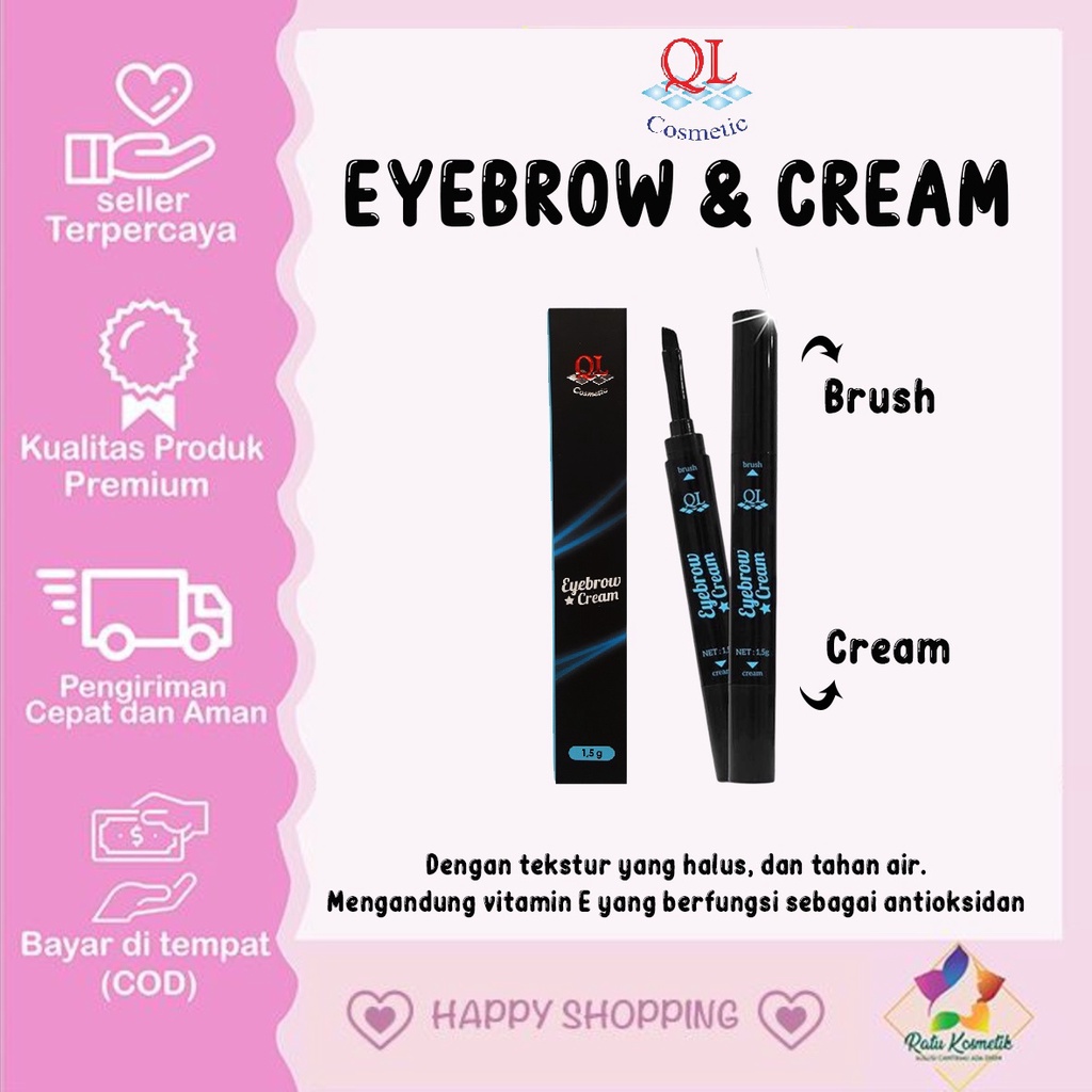 ❤ RATU ❤ QL Cosmetic Mascara | Eyeliner Spidol Kuas | Eyebrow Cream | Eyeliner Fashion | Maskara Eye liner Waterproof