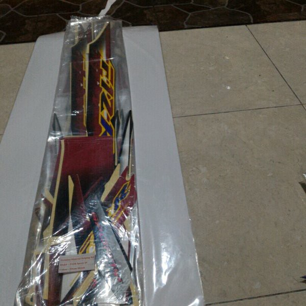 Striping Stiker Les Body Fiz R 2003 Hitam Merah
