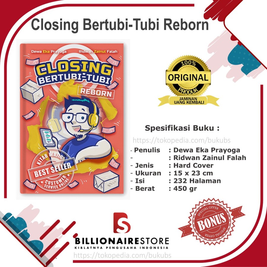 Buku Bisnis Closing Bertubi Tubi Panduan Customer Service Online Dewa