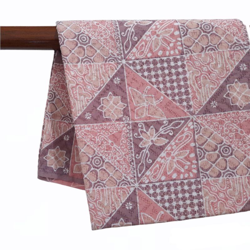 kain batik cap doby 3warna coksu,salem,coklat motif tambal