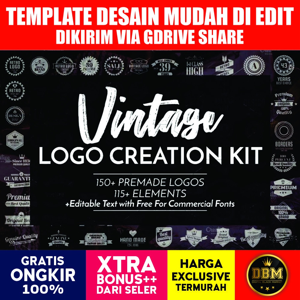 Vintage Logo Creation Kit - Photoshop &amp; Illustrator