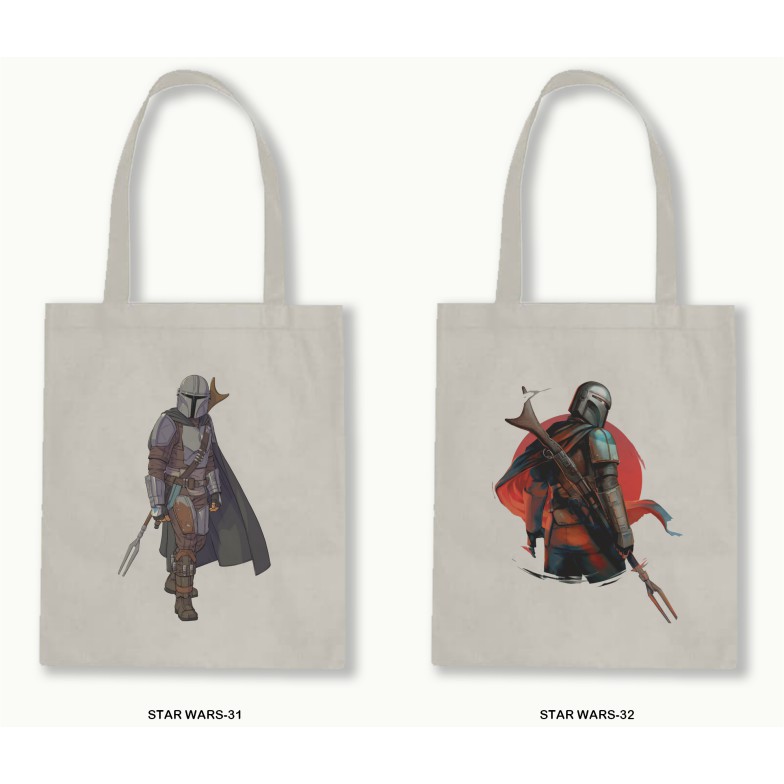 Tas Tote Bag Resleting Kanvas/Blacu  - Star Wars Series.04