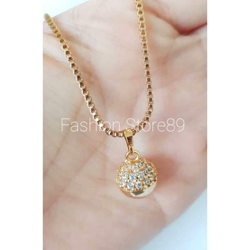 kalung liontin Bola permata impor xuping perhiasan impor xuping fashion impor ready