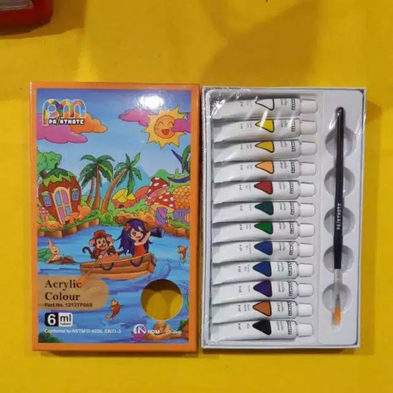 

Cat acrylic PAINTMATE / PM akrilik 12 warna @6ML