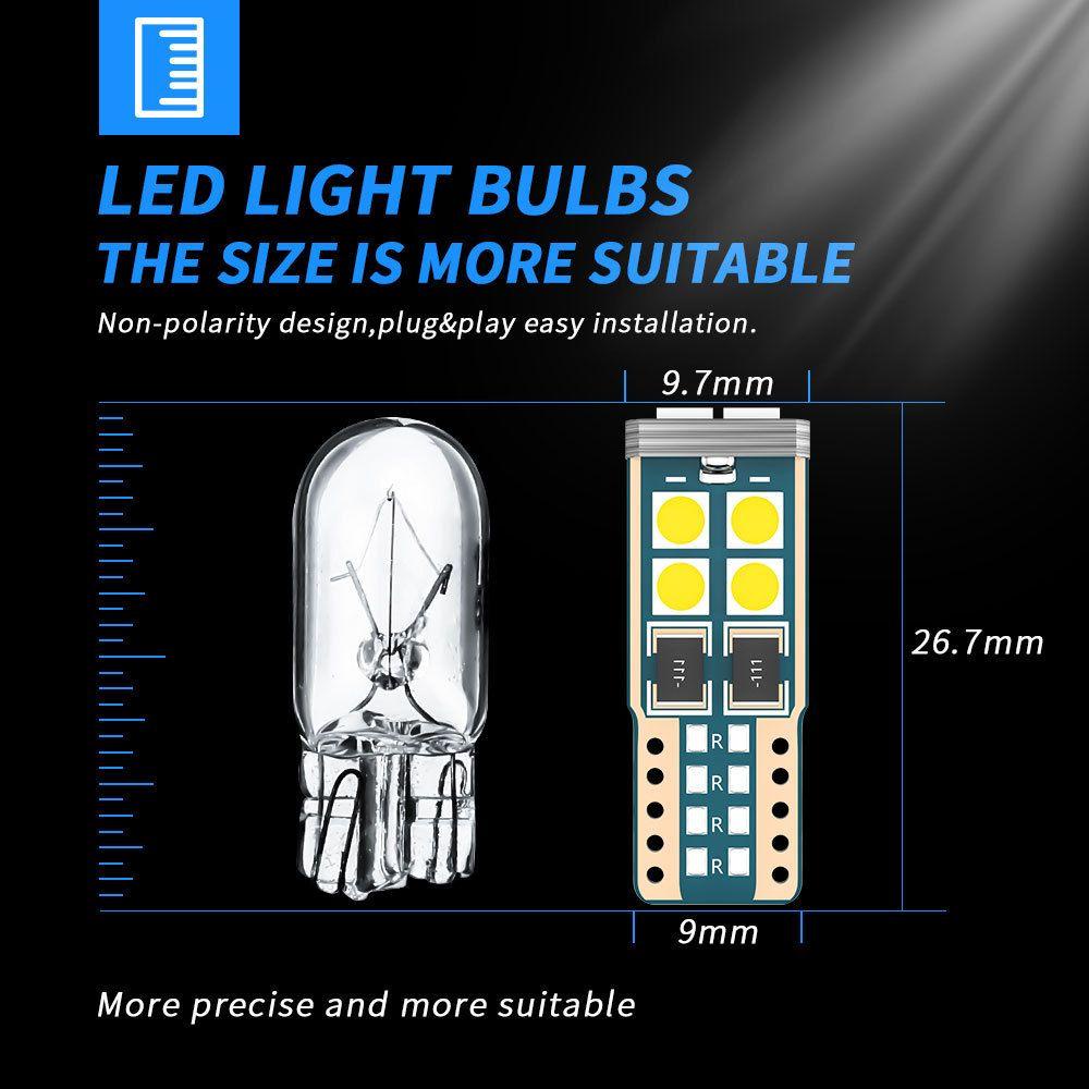 Populer 10pcs Lampu Plat Nomor Putih Super Terang303010Smd COB LED Dome Map