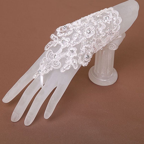 sarung tangan pengantin renda lace wedding gloves jha007(4i5)