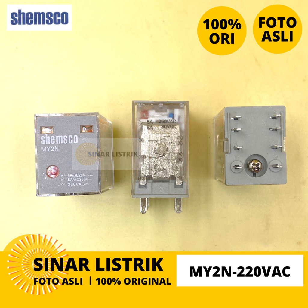 Shemsco Relay  MY2N-220VAC MY2N 220VAC sama Omron MY2N-GS-220