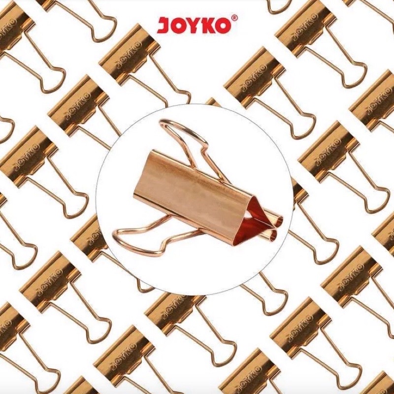 

BINDER PAPER CLIP ROSEGOLD 19mm 25mm 111 105PTL KLIP PENJEPIT KERTAS FANCY LUCU ANTI KARAT 1 DRUM 40 PCS WARNA WARNI GROSIR ATK MURAH PREMIUM