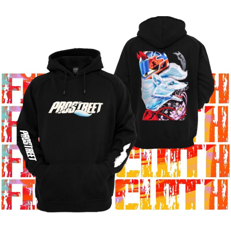 Jaket Sweater Hoodie Prostreet X White Fox Logo - Fiksi Clothing