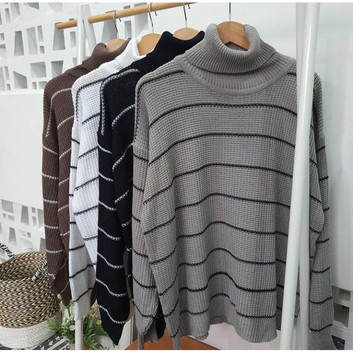 XXL LOONG NECK BLASTER/ SWEATER MURAH/ OVERSIZE/ SWEATER UNISEX/ RAJUT COUPLE WANITA PRIA/ SWEATER R