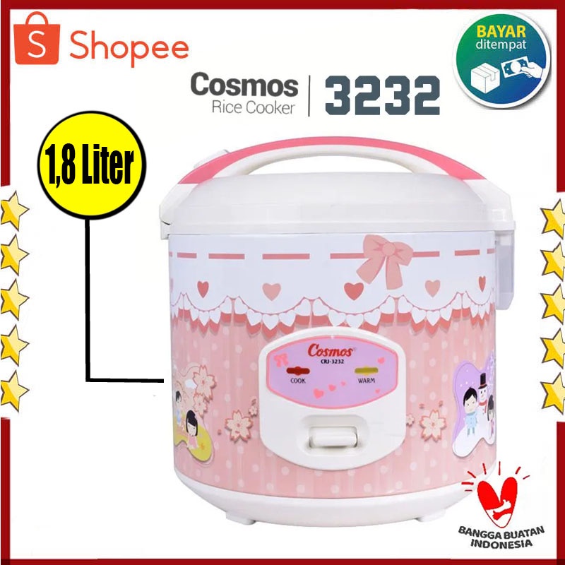 Cosmos CRJ-3232 - Rice Cooker 1.8 L Original Produck