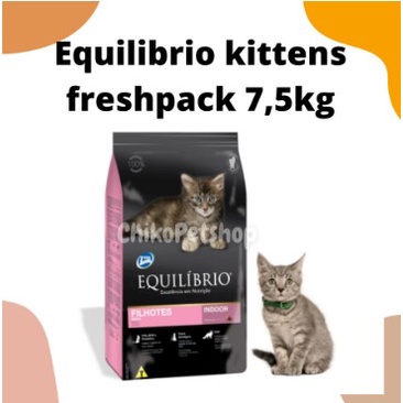 [EKSPEDISI] EQUILIBRIO KITTEN INDOOR Makanan Anak Kucing equilibrio indoor 7.5kg