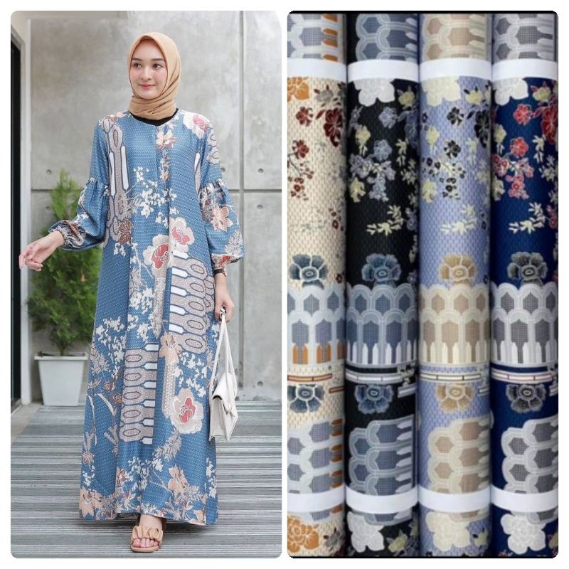 Kain Dr Silk Motif Vanda &amp; Maxmara motif Laluna harga per setengah meter