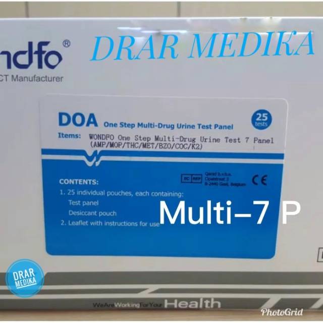 Tes narkoba 7 parameter strip urin tes / drug test wondfo isi 25 tes