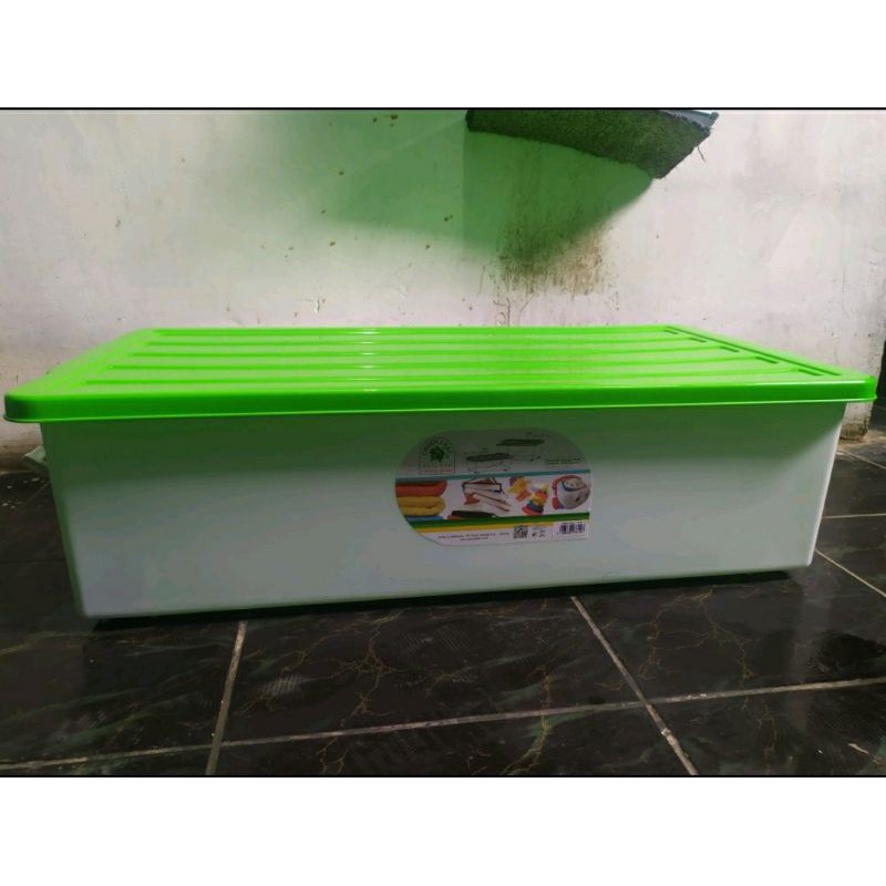 BOX CONTAINER 44 LITER GREEN LEAF 7814 / TEMPAT PENYIMPANAN SERBAGUNA / BOX KONTAINER ULAR Kura Kura Bak Kolam Ikan