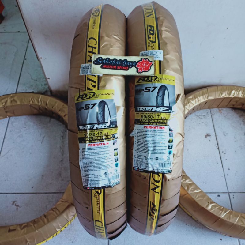 Ban FDR SOFTCOMPOUND Set Depan Belakang 90/80x17 Ring 17 MP76 MP57 MP27 MP96