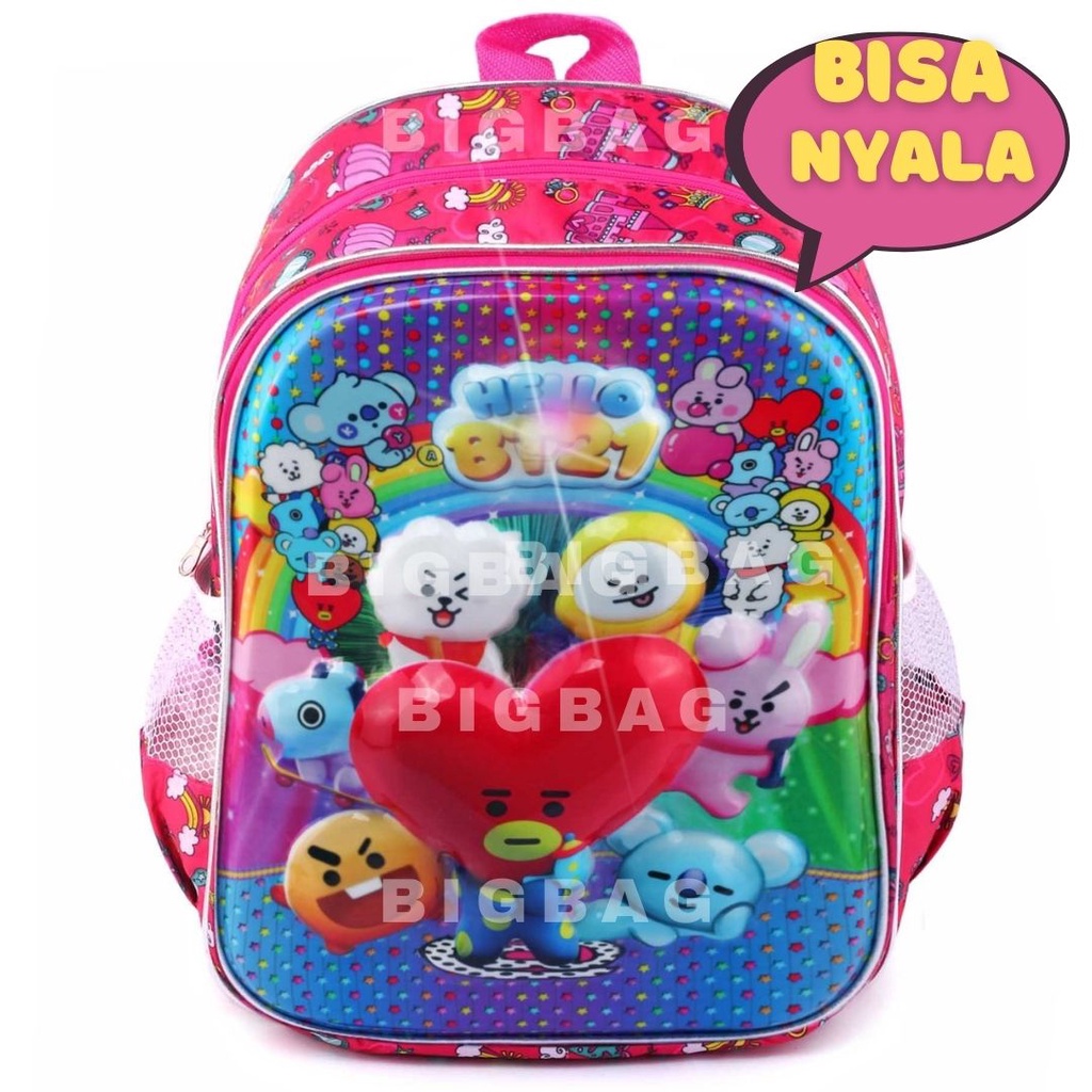 Tas Ransel Anak Perempuan Karakter BT5 SD / TK HELLO STAR KOREA  - RANSEL EMBOSS LED - BISA NYALA - RANSEL LED RANSEL ANAK - School Bag Tas Sekolah Anak - Tas Anak Sekolah Tas Anak Kecil Tas Anak SD Tas Anak TK Promo Diskon Termurah Terlaris Terbaru Best