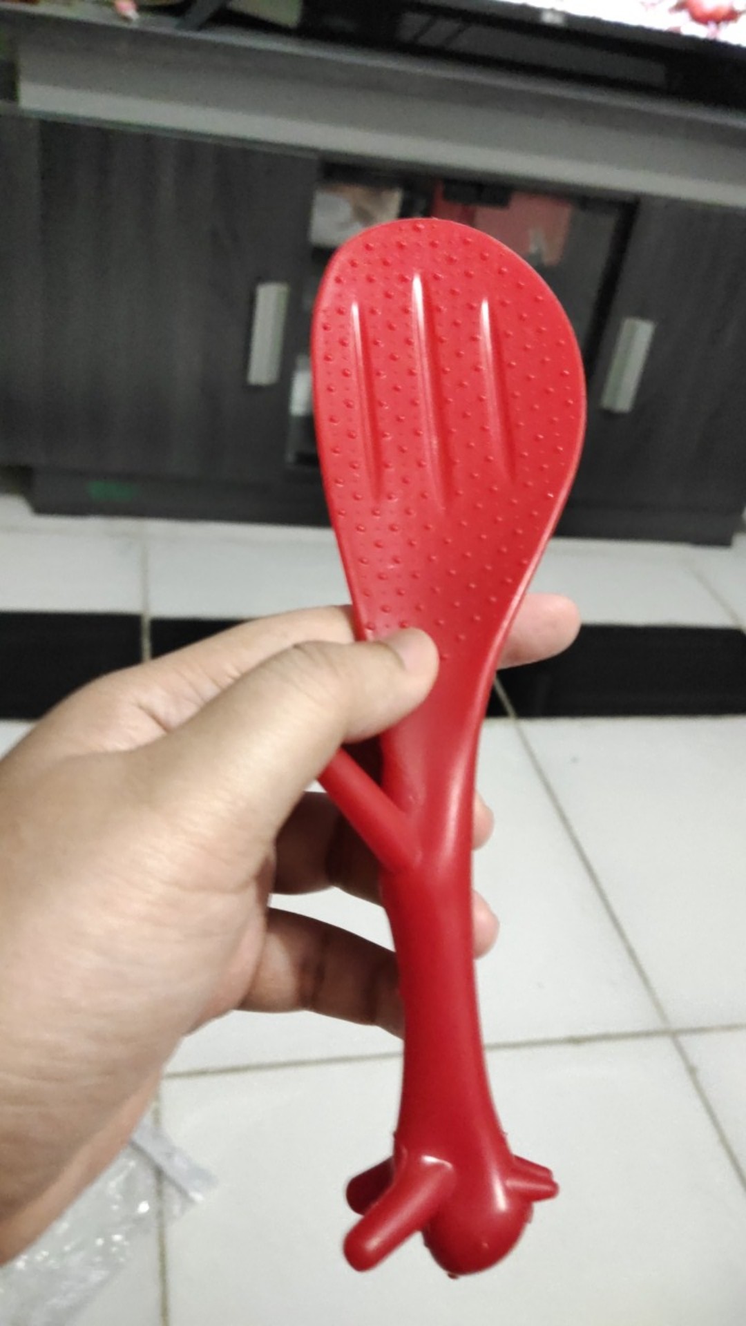 Centong Nasi Murah Dengan Penyangga Unik Plastik Anti Lengket Plastik Peralatan Dapur Ruang Makan So