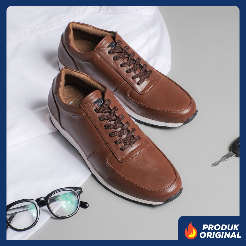 ALLEGRO LIGHT ORIGINAL x REYL MAN Sepatu Sneakers Pria Kets Tali Casual Jalan Santai Main Nongkrong Hangout OOTD Distro Kondangan Undangan Sekolah Kuliah Kerja Fashion Sport Footwear Semi Kulit Premium Big Size Ukuran Jumbo 44 Keren Terbaru Kekinian Ori
