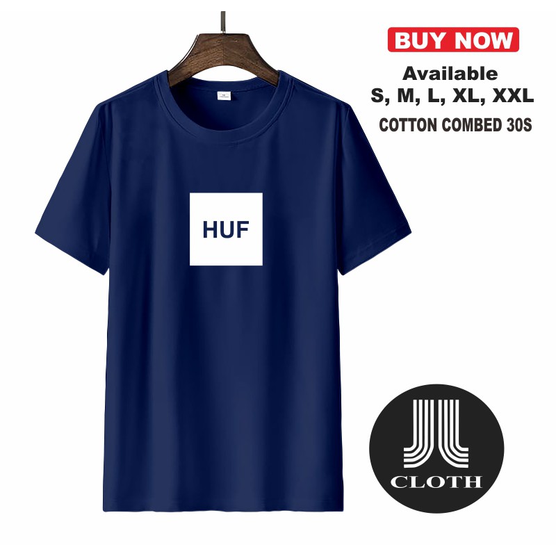 KAOS DISTRO HUF PREMIUM BLOK BASIC/ KAOS KATA BLOK SIMPEL