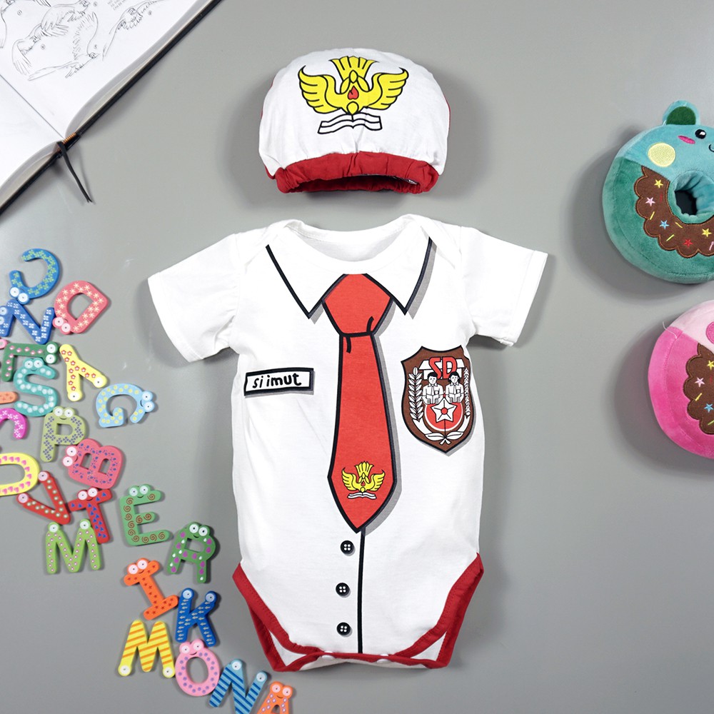 baju bayi jumper bayi karakter lucu sekolah SD
