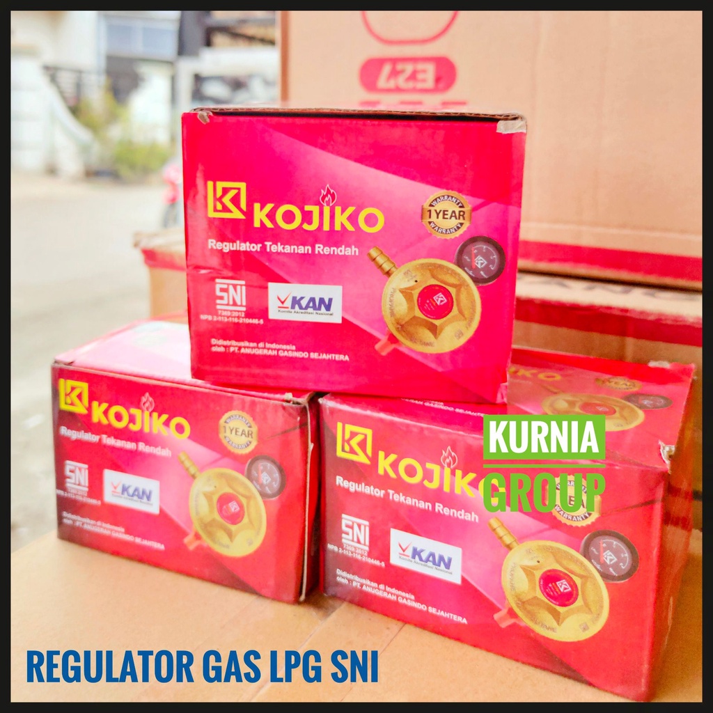 Kepala Regulator Gas KOJIKO + Meter LPG Tabung Gas 3kg 5kg 12kg Elpiji Kompor Gas SNI Anti Bocor Tekanan Rendah Termurah Hemat gas