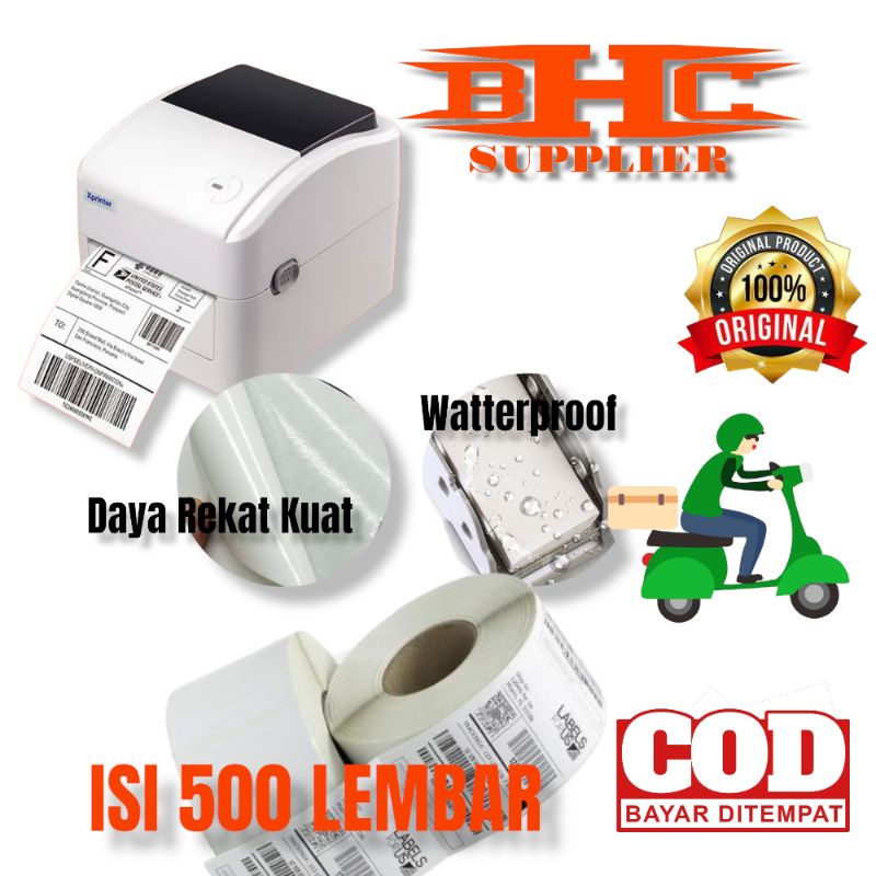 

Kertas Thermal Label Barcode Pengiriman 100x150 mm A6 isi 500pcs 350 dan 250 Roll n Lipat Direct Thermal Sticker Kerta Print Termal sp toko alat cukur