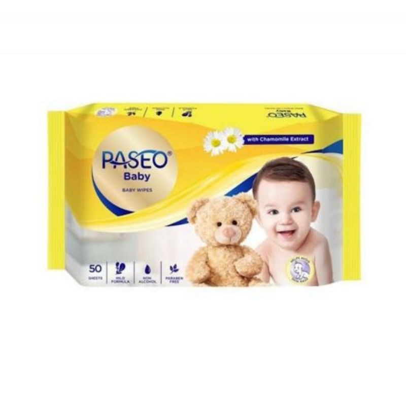 Tissue Basah bayi paseo 50's/Paseo Baby Wipes/ Buy 1 get 1 free